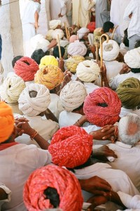 Men waiting for screening 